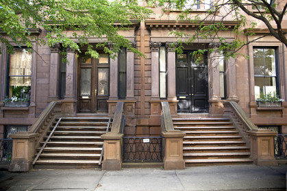 front view of a house in Brooklyn Heights.